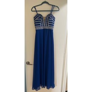 Blonde nights blue dress strapless size 7